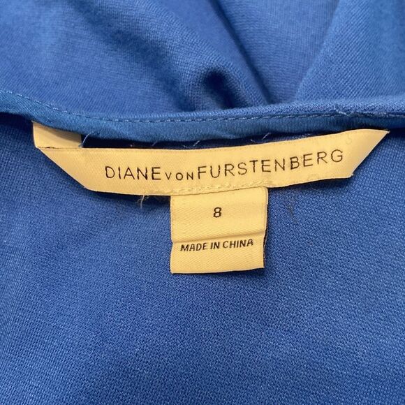 Diane von Furstenberg Royal Blue Jeannie Mini Dress Size 8 - Picture 6 of 9